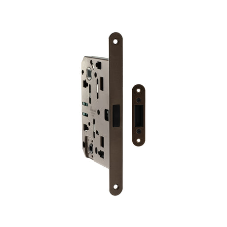 Quality image of Bonaiti Polaris 2XT Magnetic Bathroom Lock 60mm backset - Bronze | Sku. bon2xtwc60b | available from Trade Door Handles.