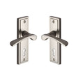 High quality image of the Sorrento Door Handle Lever Lock Boston Design Satin Nickel on Zinc finish | Sku. BOS1000-SNZ | available to order from Trade Door Handles.