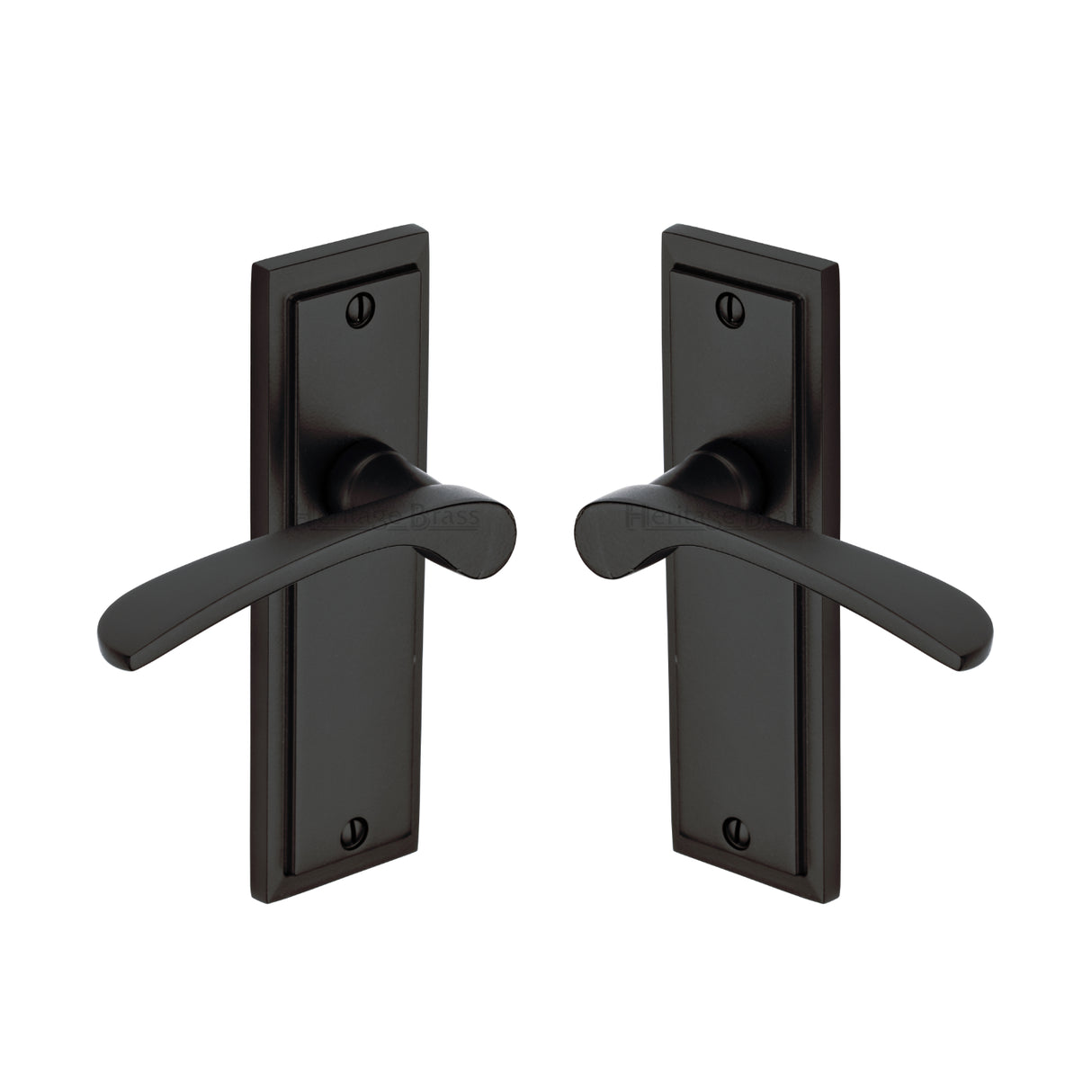 High quality image of the Sorrento Door Handle Lever Latch Boston Design Matt Black finish | Sku. BOS1010-BLK | available to order from Trade Door Handles.