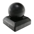 This is an image of Timco - Ball Fence Post Cap - Epoxy Black 75mm (1 Each Unit) BPC75B