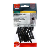 This is an image of Timco - Plastic Plugs - Brown 36mm - (20 PCS TIMpac) BPLUGP