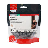 This is an image of Timco - Panel Pins - Bright 25 x 1.60mm (0.5 Kg TIMbag) BPP25MB