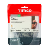 This is an image of Timco - Panel Pins - Bright 50 x 2.00mm (0.5 Kg TIMbag) BPP50MB
