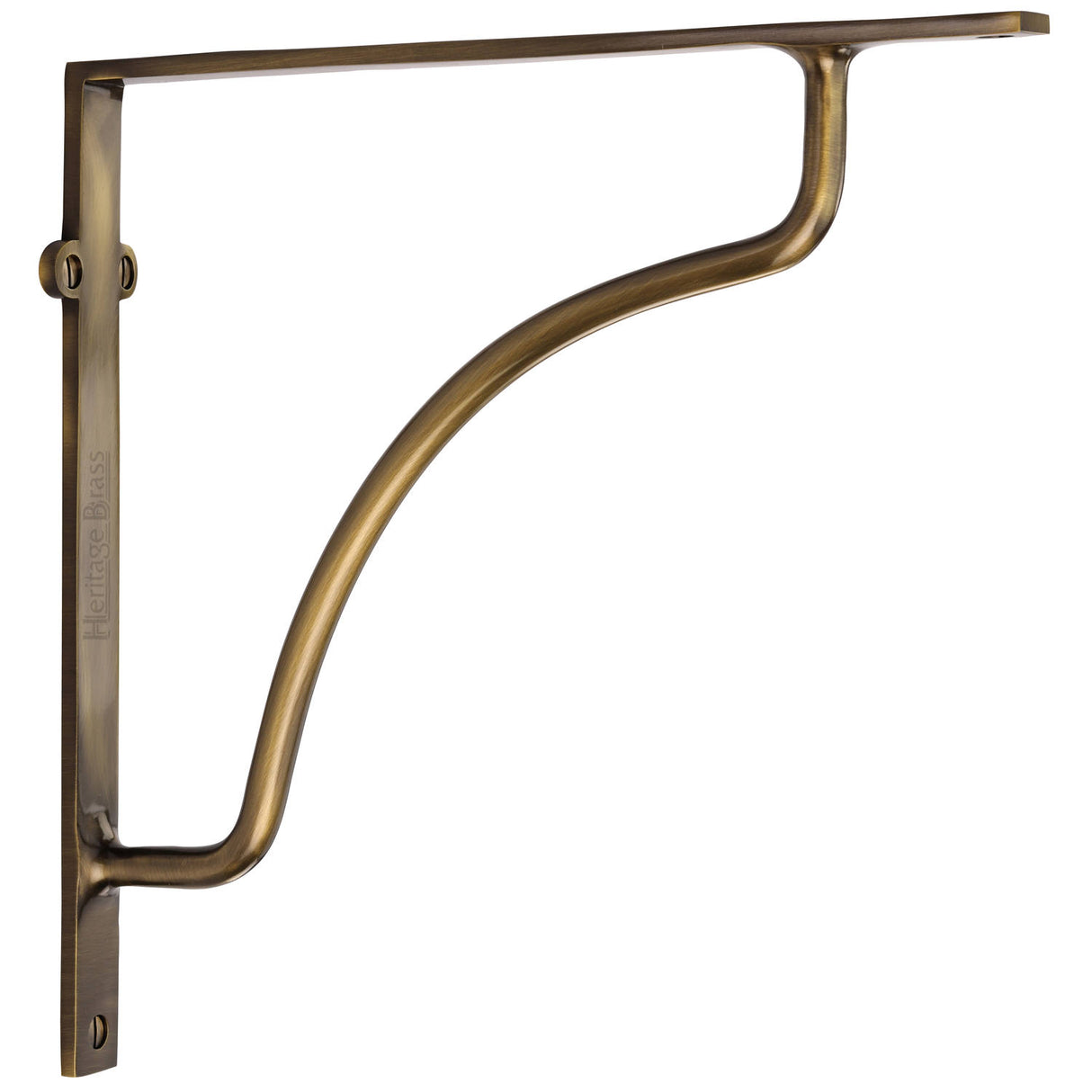 High quality image of the Heritage Brass Cable Shelf Bracket 10'' x 10'' Antique Brass Finish
 | Sku. br2120-10-at | Discounted prices available from Trade Door Handles