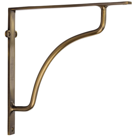 High quality image of the Heritage Brass Cable Shelf Bracket 10'' x 10'' Antique Brass Finish
 | Sku. br2120-10-at | Discounted prices available from Trade Door Handles