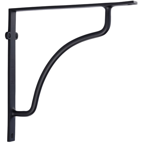 High quality image of the Heritage Brass Cable Shelf Bracket 10'' x 10'' Matt Black Finish
 | Sku. br2120-10-bkmt | Discounted prices available from Trade Door Handles