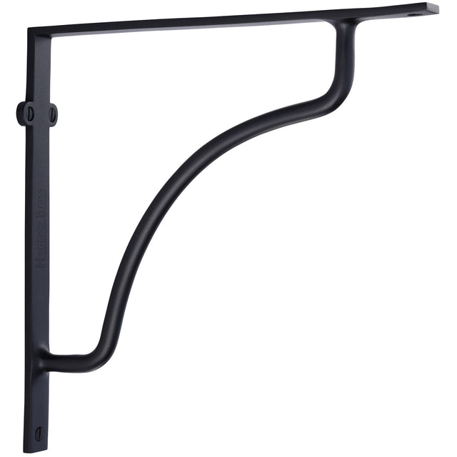 High quality image of the Heritage Brass Cable Shelf Bracket 10'' x 10'' Matt Black Finish
 | Sku. br2120-10-bkmt | Discounted prices available from Trade Door Handles