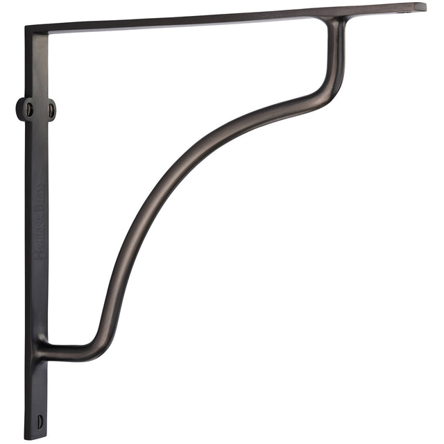 High quality image of the Heritage Brass Cable Shelf Bracket 10'' x 10'' Matt Bronze Finish
 | Sku. br2120-10-mb | Discounted prices available from Trade Door Handles