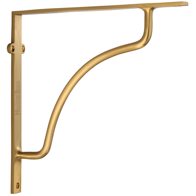 High quality image of the Heritage Brass Cable Shelf Bracket 10'' x 10'' Satin Brass Finish
 | Sku. br2120-10-sb | Discounted prices available from Trade Door Handles