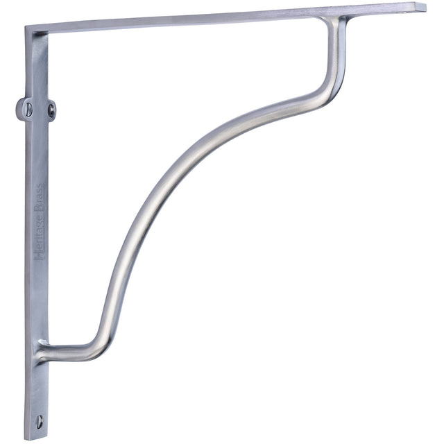 High quality image of the Heritage Brass Cable Shelf Bracket 10'' x 10'' Satin Chrome Finish
 | Sku. br2120-10-sc | Discounted prices available from Trade Door Handles