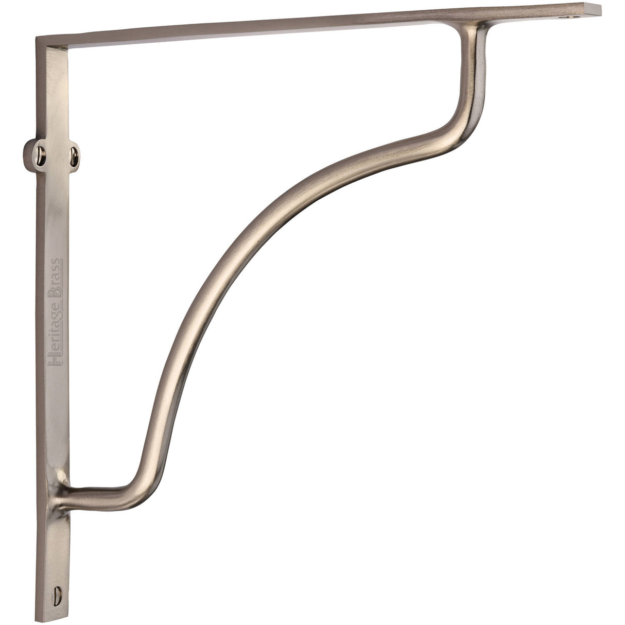 High quality image of the Heritage Brass Cable Shelf Bracket 10'' x 10'' Satin Nickel Finish
 | Sku. br2120-10-sn | Discounted prices available from Trade Door Handles
