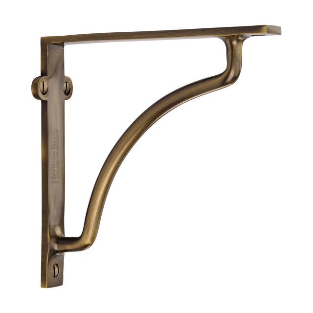 High quality image of the Heritage Brass Cable Shelf Bracket 6'' x 6'' Antique Brass Finish
 | Sku. br2120-6-at | Discounted prices available from Trade Door Handles