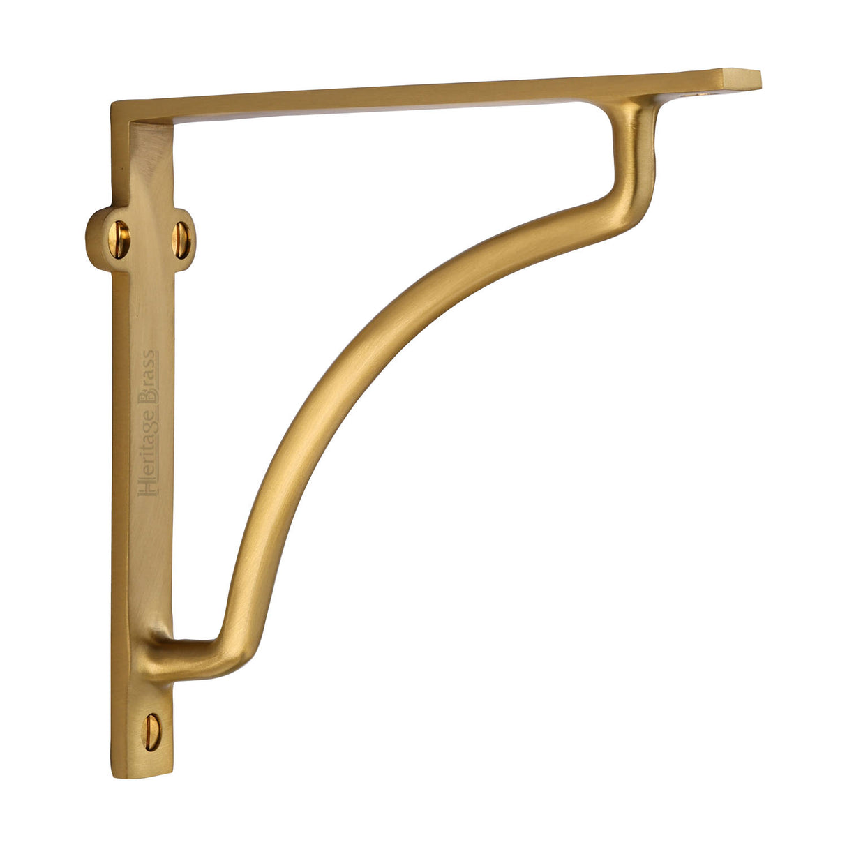 High quality image of the Heritage Brass Cable Shelf Bracket 6'' x 6'' Satin Brass Finish
 | Sku. br2120-6-sb | Discounted prices available from Trade Door Handles