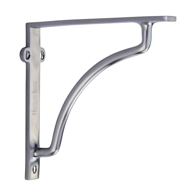 High quality image of the Heritage Brass Cable Shelf Bracket 6'' x 6'' Satin Chrome Finish
 | Sku. br2120-6-sc | Discounted prices available from Trade Door Handles
