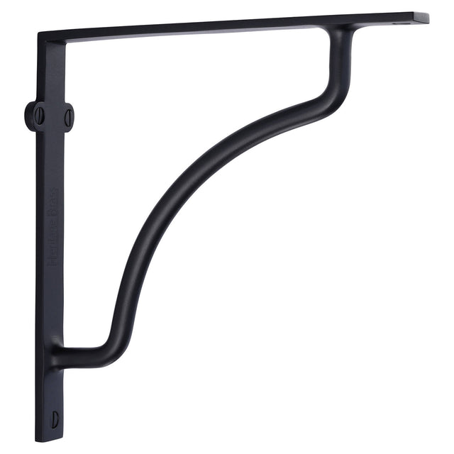 High quality image of the Heritage Brass Cable Shelf Bracket 8'' x 8'' Matt Black Finish
 | Sku. br2120-8-bkmt | Discounted prices available from Trade Door Handles