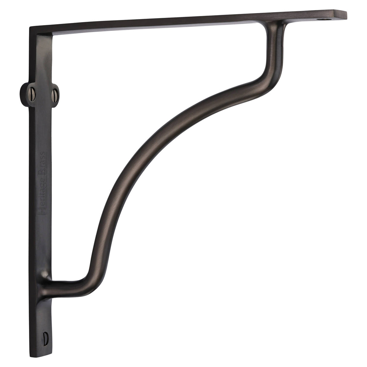 High quality image of the Heritage Brass Cable Shelf Bracket 8'' x 8'' Matt Bronze Finish
 | Sku. br2120-8-mb | Discounted prices available from Trade Door Handles