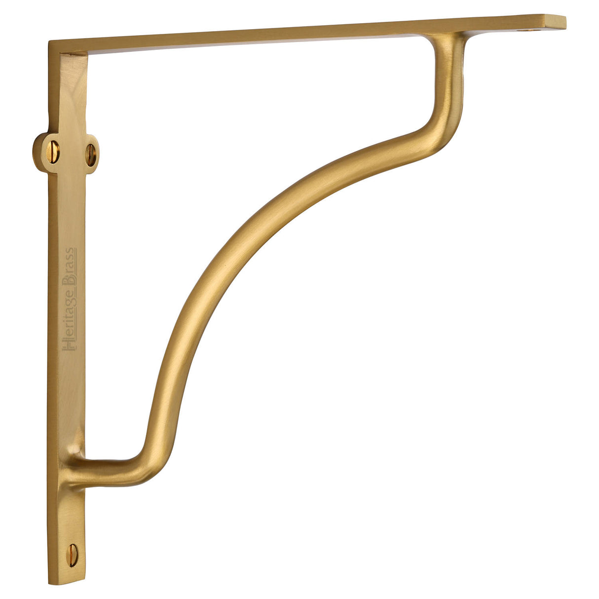 High quality image of the Heritage Brass Cable Shelf Bracket 8'' x 8'' Satin Brass Finish
 | Sku. br2120-8-sb | Discounted prices available from Trade Door Handles