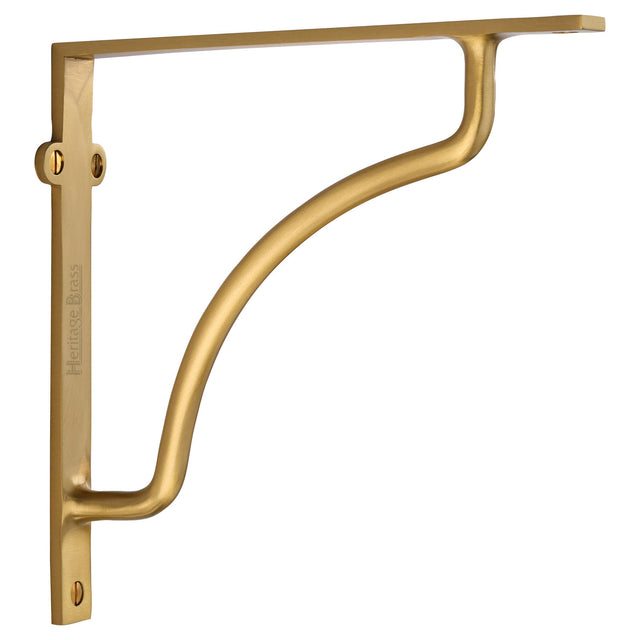 High quality image of the Heritage Brass Cable Shelf Bracket 8'' x 8'' Satin Brass Finish
 | Sku. br2120-8-sb | Discounted prices available from Trade Door Handles