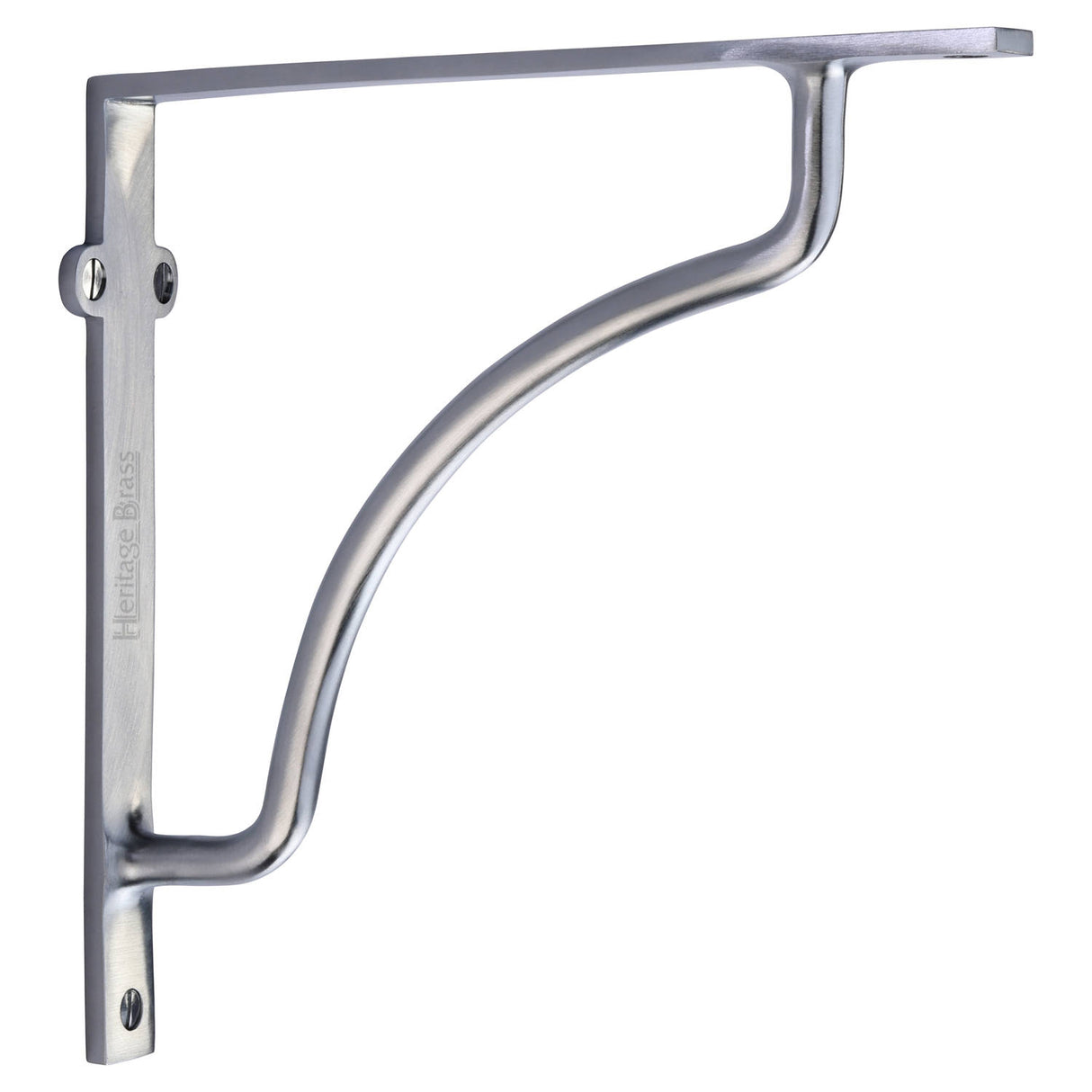 High quality image of the Heritage Brass Cable Shelf Bracket 8'' x 8'' Satin Chrome Finish
 | Sku. br2120-8-sc | Discounted prices available from Trade Door Handles