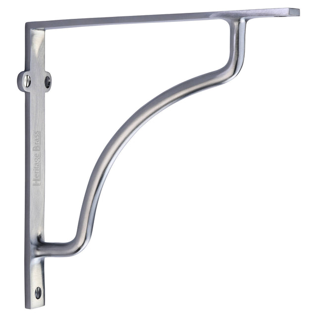 High quality image of the Heritage Brass Cable Shelf Bracket 8'' x 8'' Satin Chrome Finish
 | Sku. br2120-8-sc | Discounted prices available from Trade Door Handles