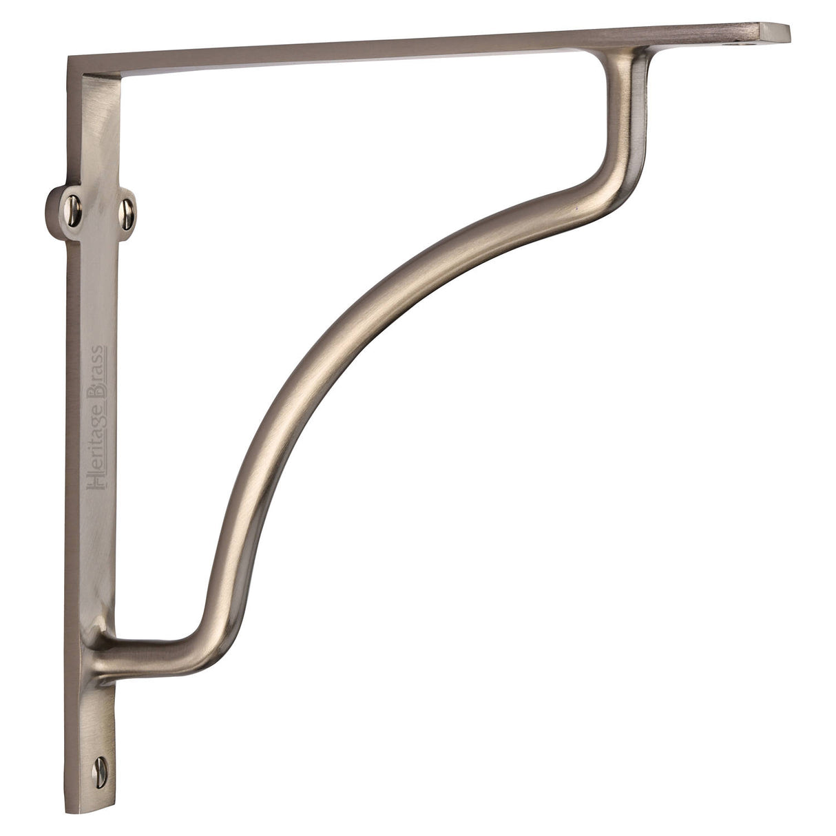 High quality image of the Heritage Brass Cable Shelf Bracket 8'' x 8'' Satin Nickel Finish
 | Sku. br2120-8-sn | Discounted prices available from Trade Door Handles
