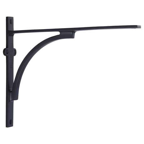 High quality image of the Heritage Brass Arch Shelf Bracket 10'' x 8'' Matt Black Finish | Sku. br2140-10-bkmt | Discounted prices available from Trade Door Handles