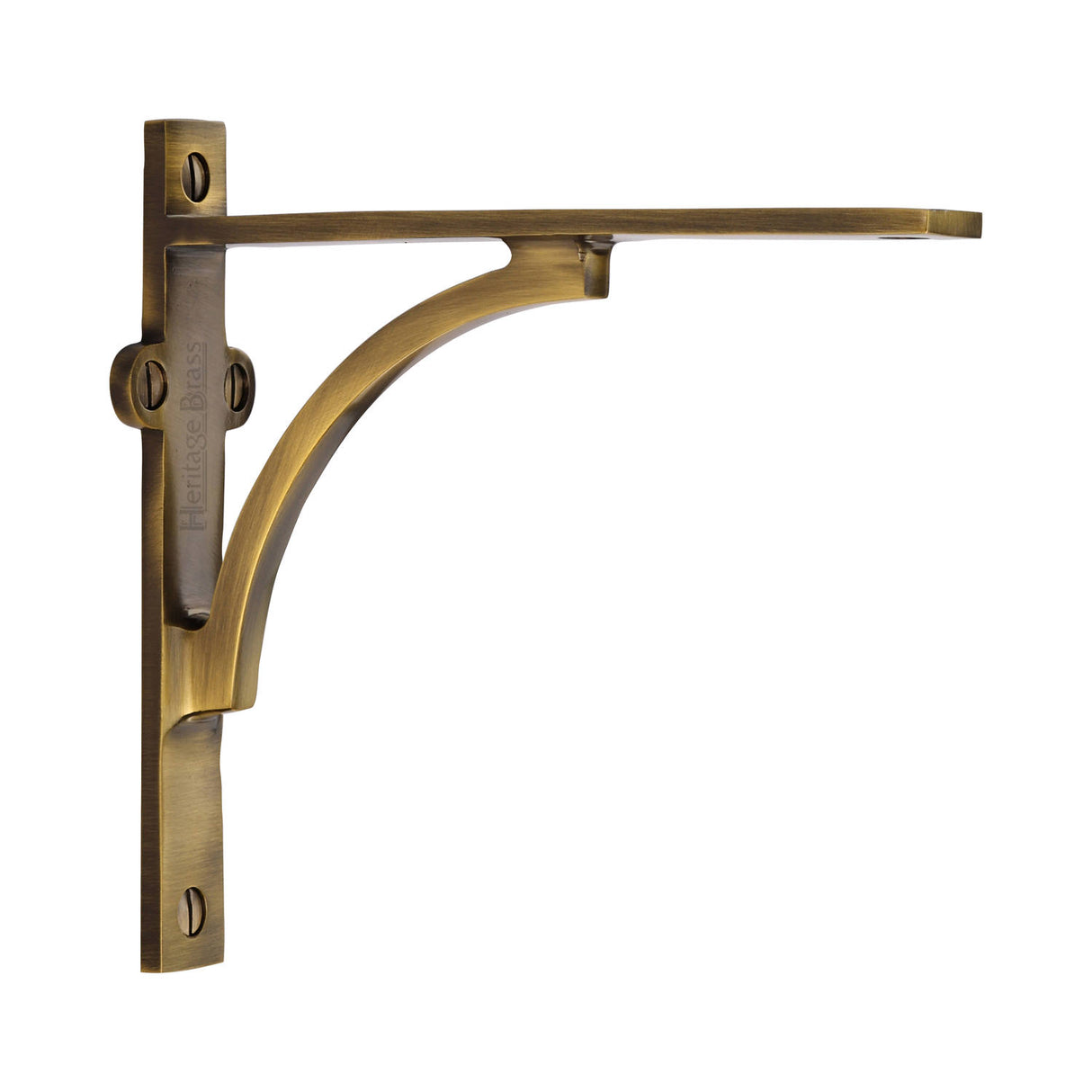 High quality image of the Heritage Brass Arch Shelf Bracket 6'' x 5'' Antique Brass Finish | Sku. br2140-6-at | Discounted prices available from Trade Door Handles