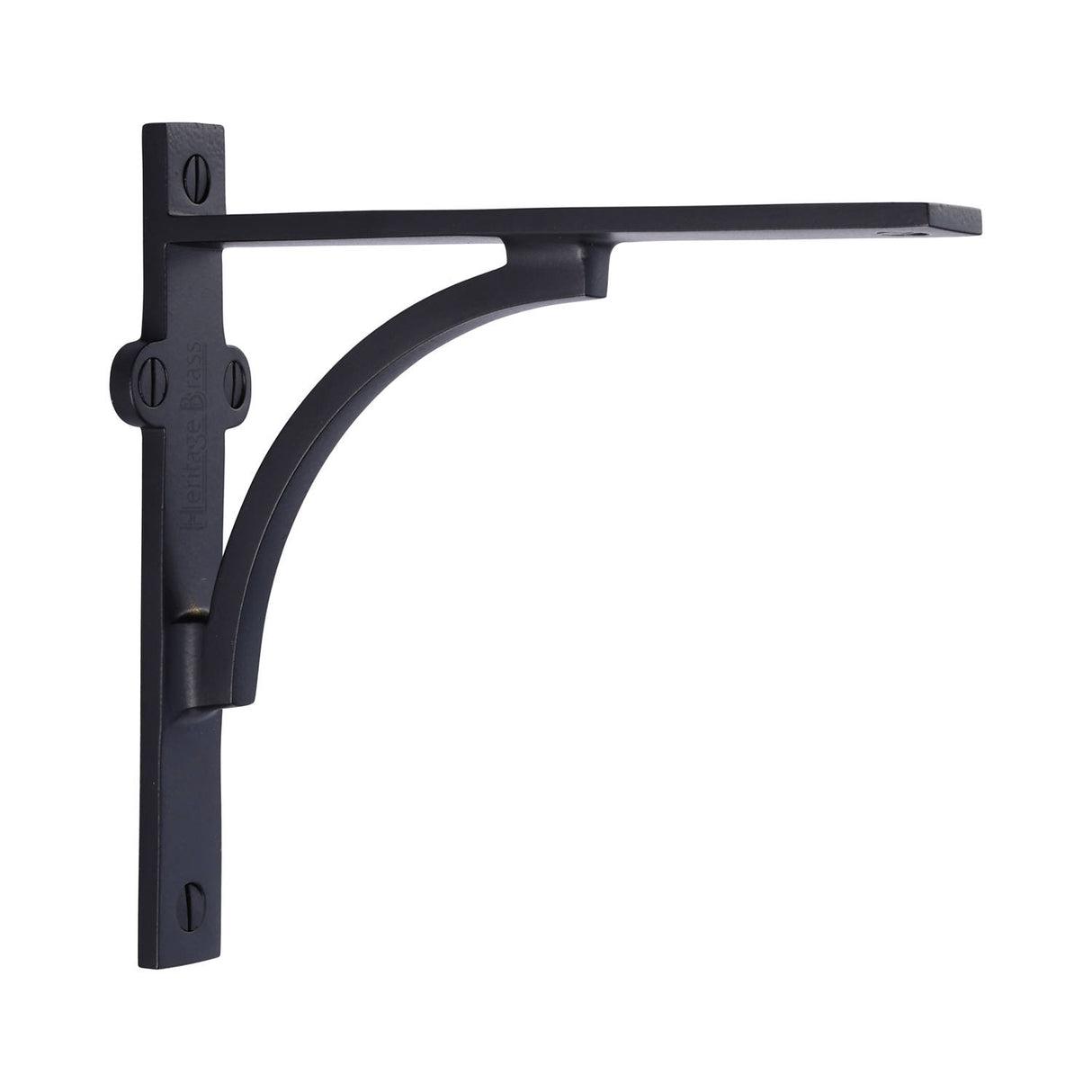 High quality image of the Heritage Brass Arch Shelf Bracket 6'' x 5'' Matt Black Finish | Sku. br2140-6-bkmt | Discounted prices available from Trade Door Handles