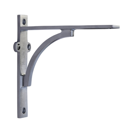 High quality image of the Heritage Brass Arch Shelf Bracket 6'' x 5'' Satin Chrome Finish | Sku. br2140-6-sc | Discounted prices available from Trade Door Handles