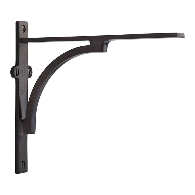 High quality image of the Heritage Brass Arch Shelf Bracket 8'' x 6.5'' Matt Bronze Finish | Sku. br2140-8-mb | Discounted prices available from Trade Door Handles