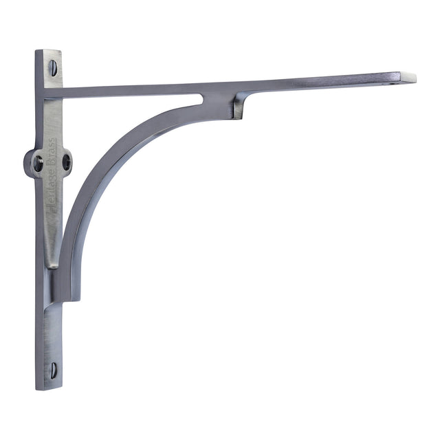 High quality image of the Heritage Brass Arch Shelf Bracket 8'' x 6.5'' Satin Chrome Finish | Sku. br2140-8-sc | Discounted prices available from Trade Door Handles