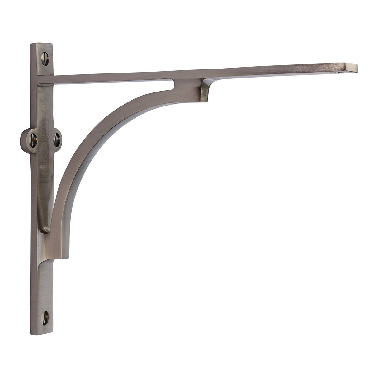 High quality image of the Heritage Brass Arch Shelf Bracket 8'' x 6.5'' Satin Nickel Finish | Sku. br2140-8-sn | Discounted prices available from Trade Door Handles