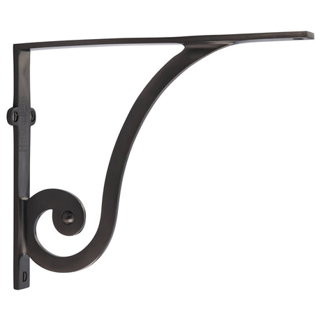 High quality image of the Heritage Brass Ornate Shelf Bracket 10'' x 8'' Matt Bronze Finish | Sku. br2170-10-mb | Discounted prices available from Trade Door Handles