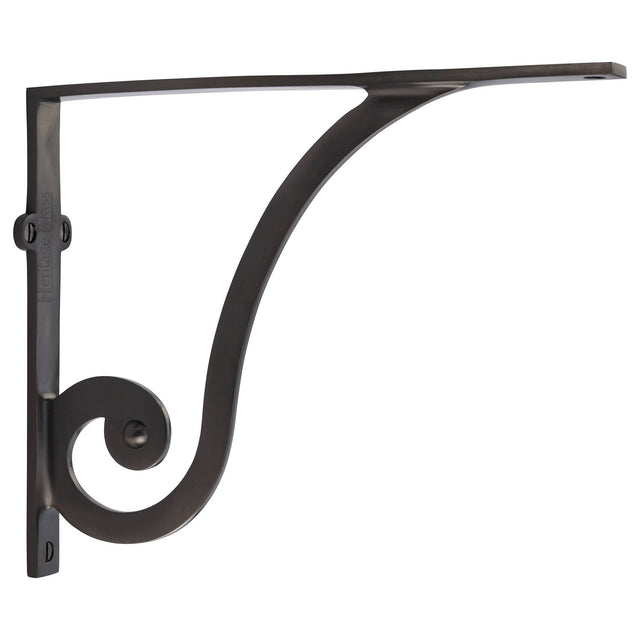 High quality image of the Heritage Brass Ornate Shelf Bracket 10'' x 8'' Matt Bronze Finish | Sku. br2170-10-mb | Discounted prices available from Trade Door Handles