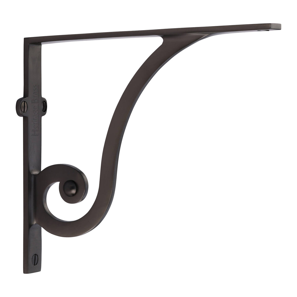 High quality image of the Heritage Brass Ornate Shelf Bracket 8'' x 6.5'' Matt Bronze Finish | Sku. br2170-8-mb | Discounted prices available from Trade Door Handles