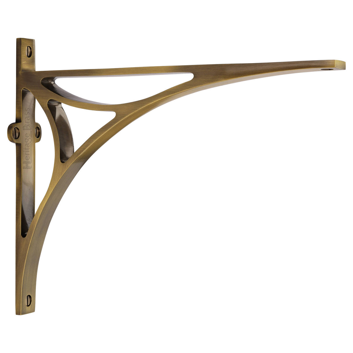 High quality image of the Heritage Brass Bridge Shelf Bracket 10'' x 8'' Antique Brass Finish | Sku. br2190-10-at | Discounted prices available from Trade Door Handles