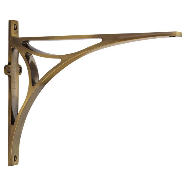 High quality image of the Heritage Brass Bridge Shelf Bracket 10'' x 8'' Antique Brass Finish | Sku. br2190-10-at | Discounted prices available from Trade Door Handles