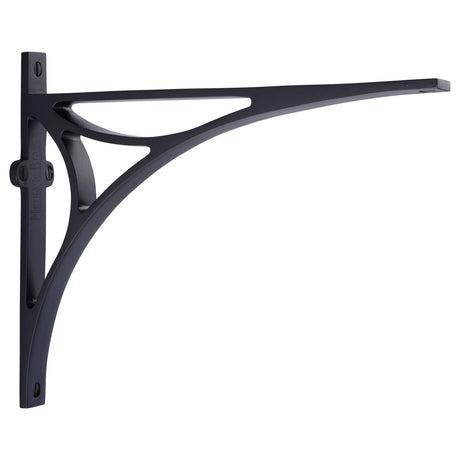 High quality image of the Heritage Brass Bridge Shelf Bracket 10'' x 8'' Matt Black Finish | Sku. br2190-10-bkmt | Discounted prices available from Trade Door Handles