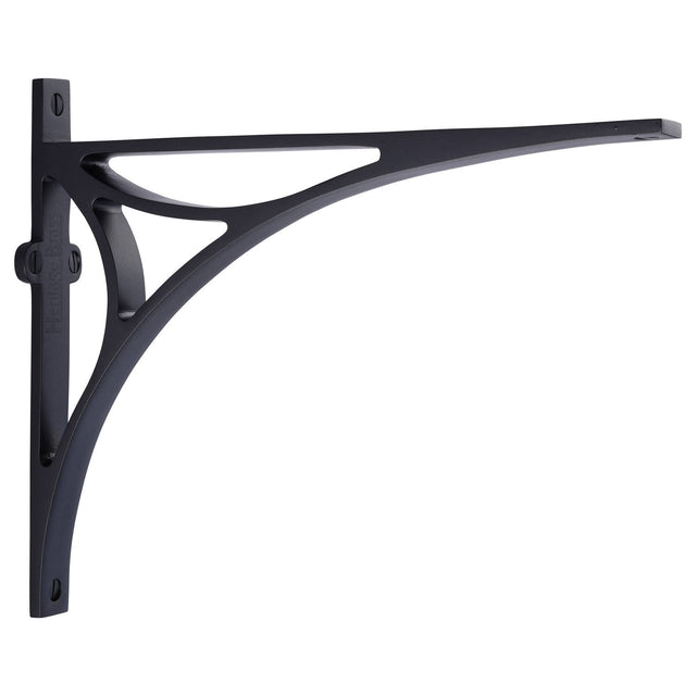 High quality image of the Heritage Brass Bridge Shelf Bracket 10'' x 8'' Matt Black Finish | Sku. br2190-10-bkmt | Discounted prices available from Trade Door Handles