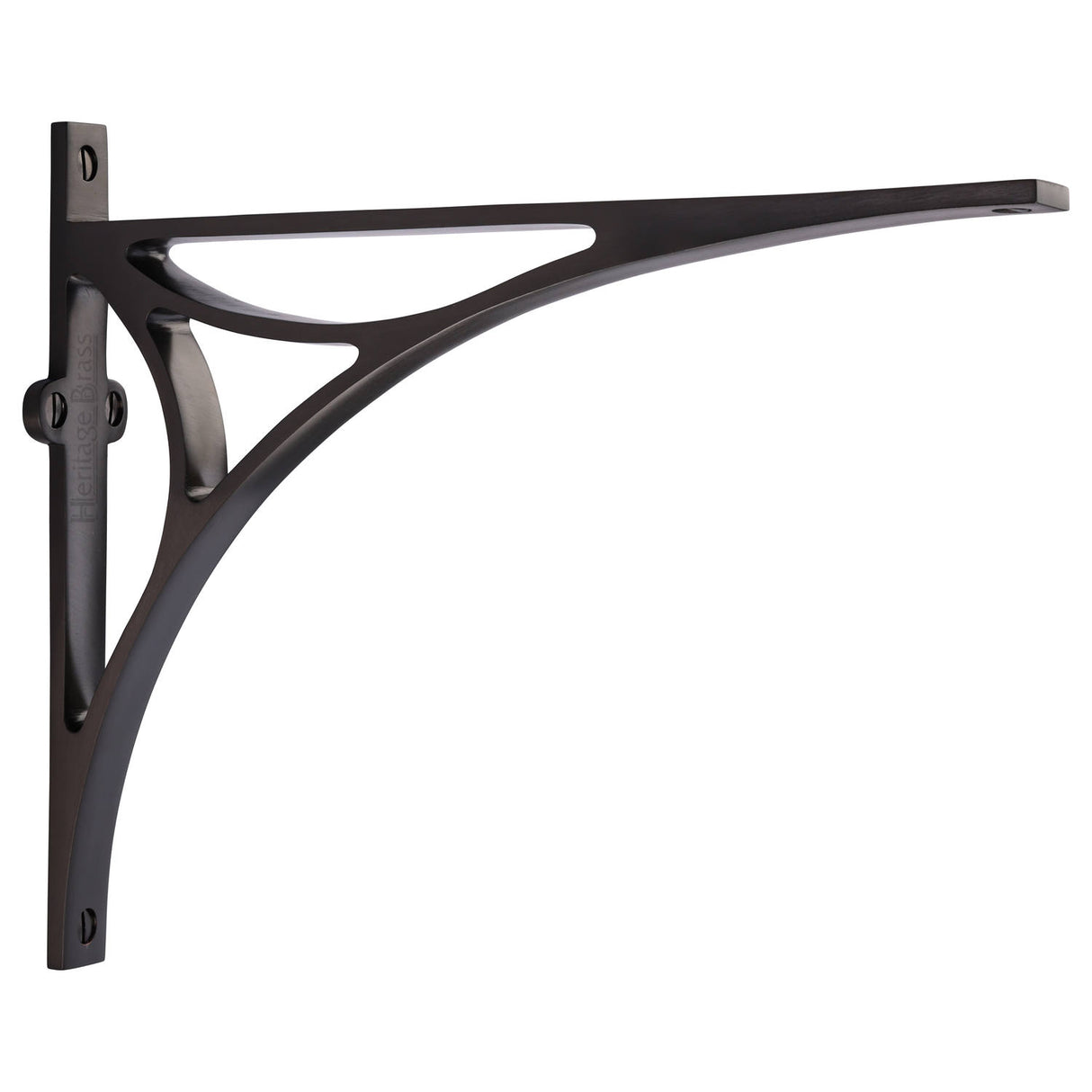 High quality image of the Heritage Brass Bridge Shelf Bracket 10'' x 8'' Matt Bronze Finish | Sku. br2190-10-mb | Discounted prices available from Trade Door Handles