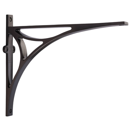 High quality image of the Heritage Brass Bridge Shelf Bracket 10'' x 8'' Matt Bronze Finish | Sku. br2190-10-mb | Discounted prices available from Trade Door Handles