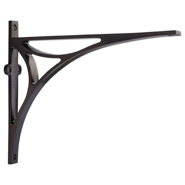 High quality image of the Heritage Brass Bridge Shelf Bracket 10'' x 8'' Matt Bronze Finish | Sku. br2190-10-mb | Discounted prices available from Trade Door Handles