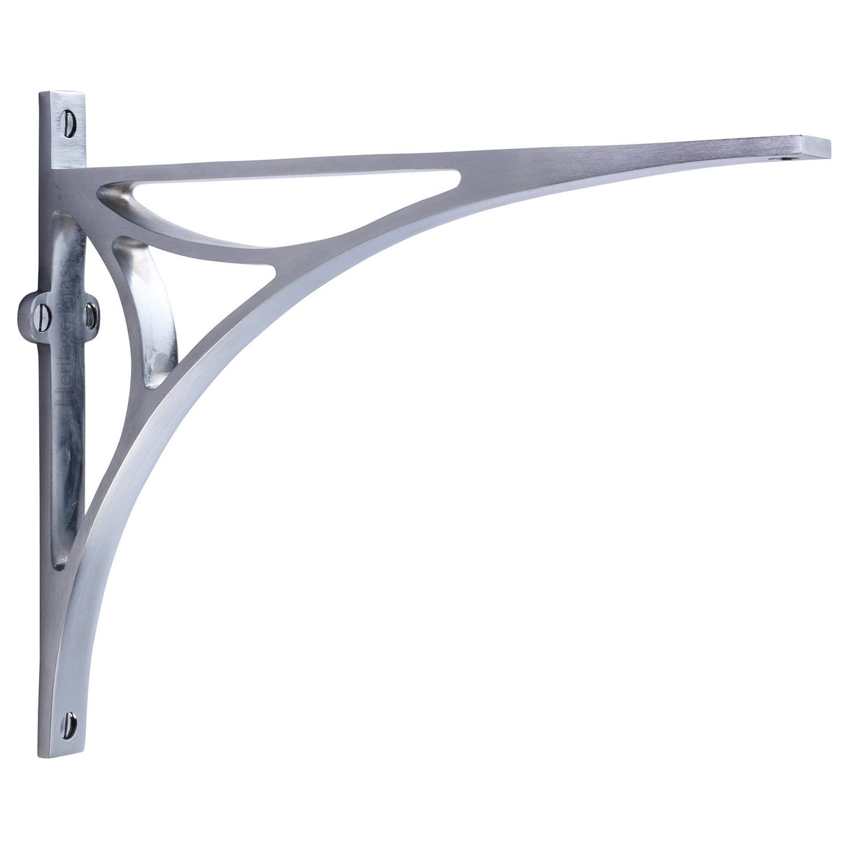 High quality image of the Heritage Brass Bridge Shelf Bracket 10'' x 8'' Satin Chrome Finish | Sku. br2190-10-sc | Discounted prices available from Trade Door Handles