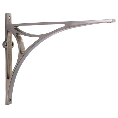 High quality image of the Heritage Brass Bridge Shelf Bracket 10'' x 8'' Satin Nickel Finish | Sku. br2190-10-sn | Discounted prices available from Trade Door Handles
