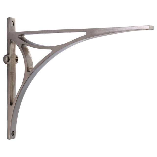 High quality image of the Heritage Brass Bridge Shelf Bracket 10'' x 8'' Satin Nickel Finish | Sku. br2190-10-sn | Discounted prices available from Trade Door Handles