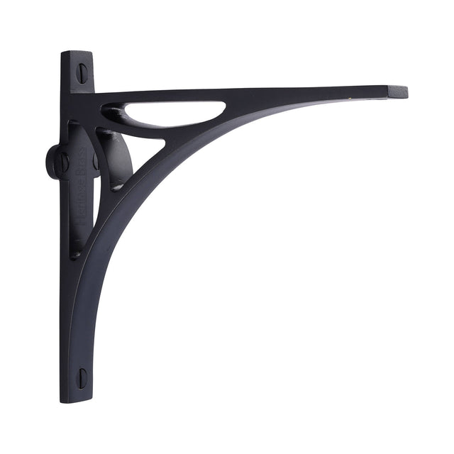 High quality image of the Heritage Brass Bridge Shelf Bracket 6'' x 5'' Matt Black Finish | Sku. br2190-6-bkmt | Discounted prices available from Trade Door Handles