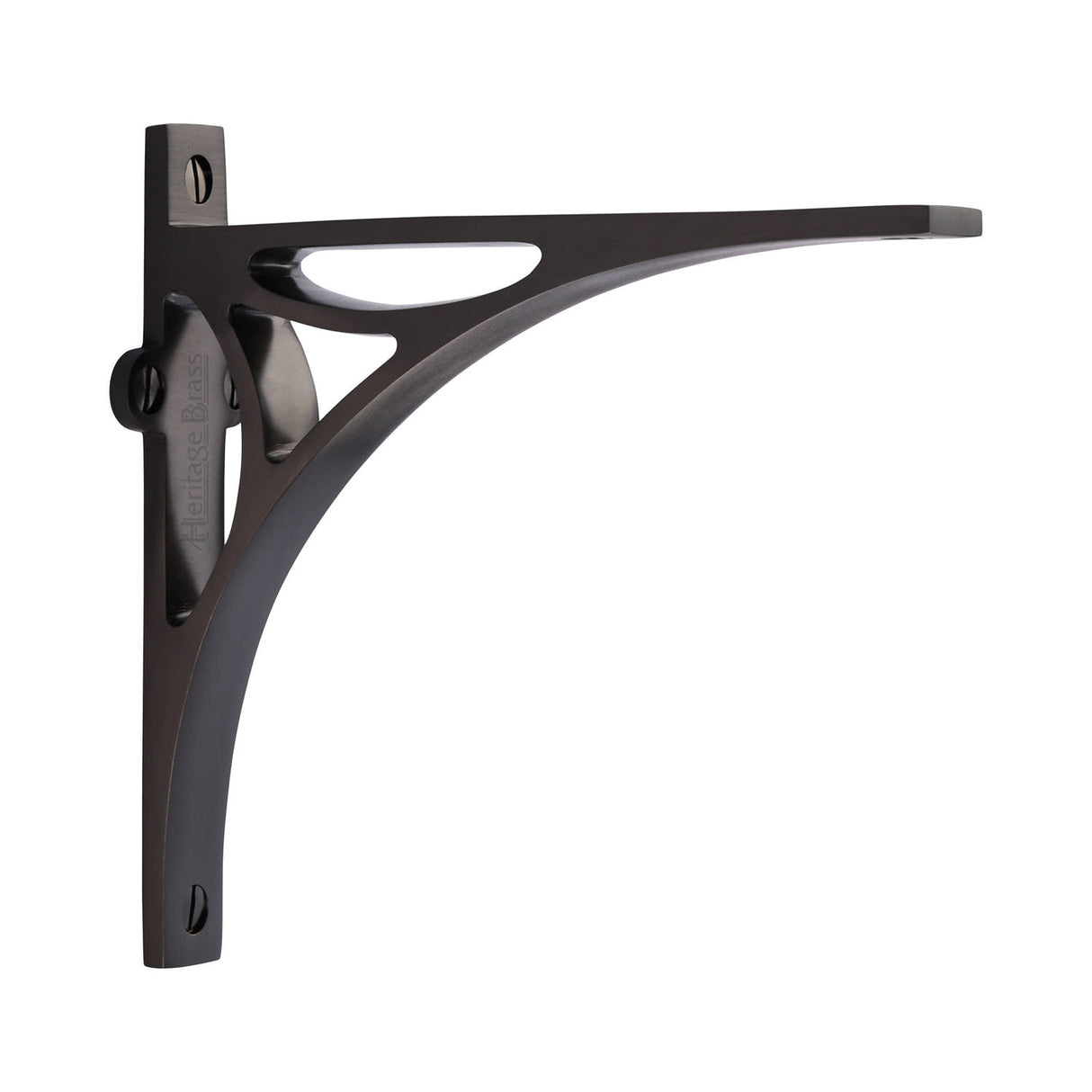 High quality image of the Heritage Brass Bridge Shelf Bracket 6'' x 5'' Matt Bronze Finish | Sku. br2190-6-mb | Discounted prices available from Trade Door Handles