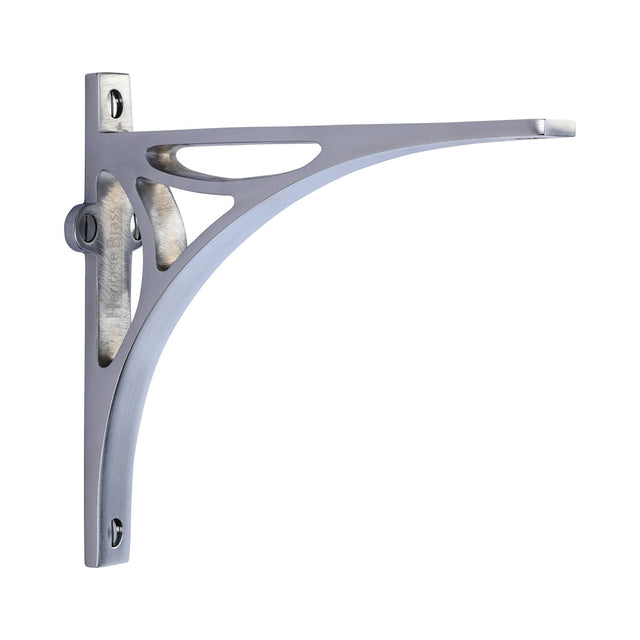 High quality image of the Heritage Brass Bridge Shelf Bracket 6'' x 5'' Satin Chrome Finish | Sku. br2190-6-sc | Discounted prices available from Trade Door Handles