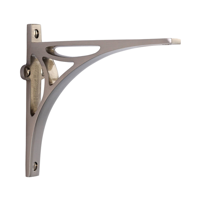 High quality image of the Heritage Brass Bridge Shelf Bracket 6'' x 5'' Satin Nickel Finish | Sku. br2190-6-sn | Discounted prices available from Trade Door Handles