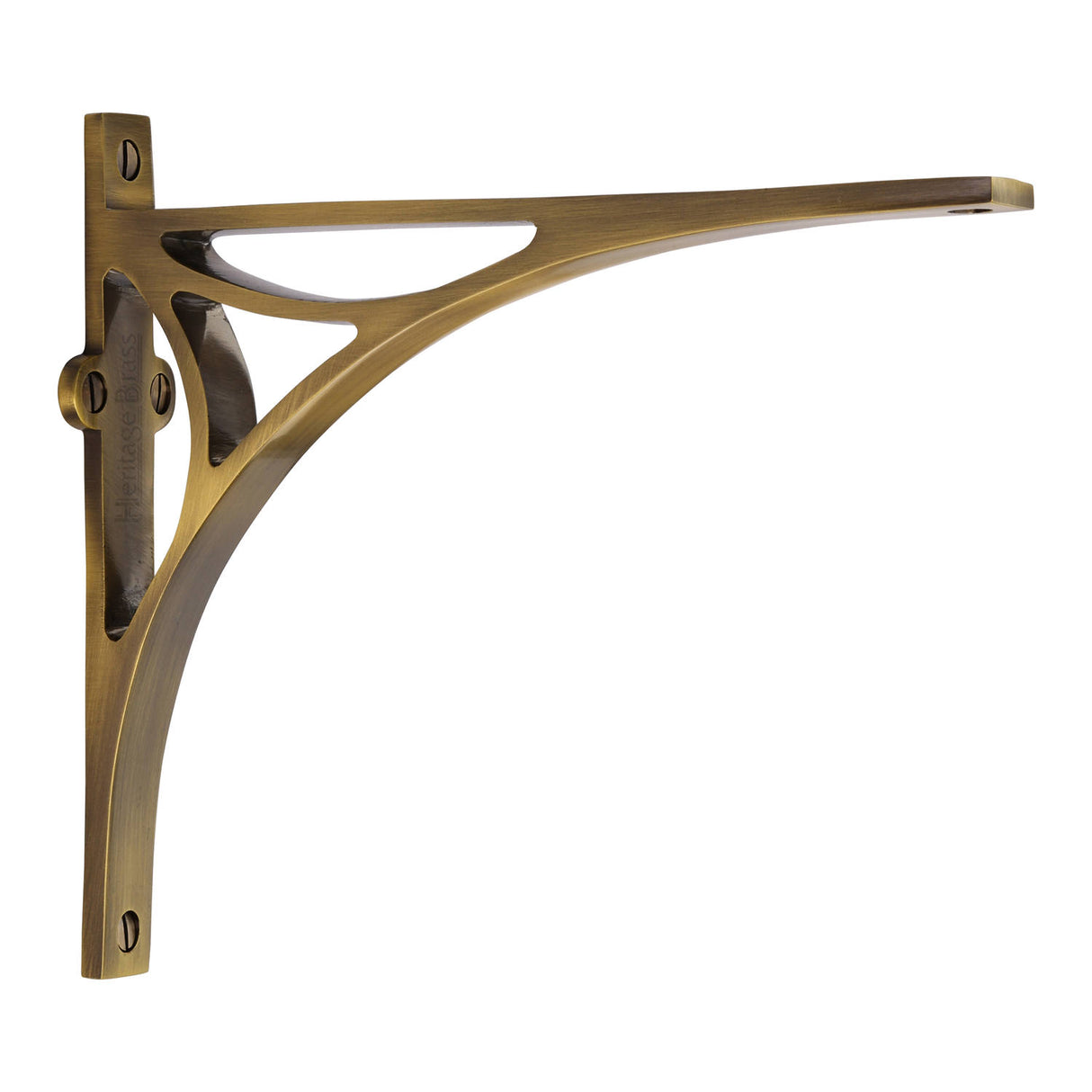 High quality image of the Heritage Brass Bridge Shelf Bracket 8'' x 6.5'' Antique Brass Finish | Sku. br2190-8-at | Discounted prices available from Trade Door Handles